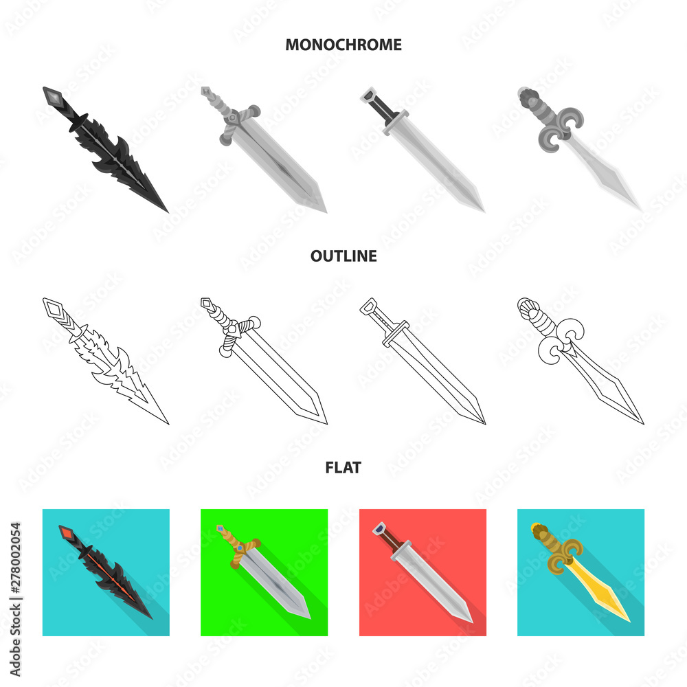 Vector design of game and armor icon. Collection of game and blade stock symbol for web. Vector design of game and armor icon. Collection of game and blade stock symbol for web.