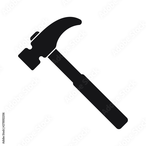 Hammer icon, hammer symbol, vector.