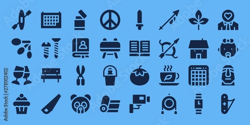 silhouette icon set