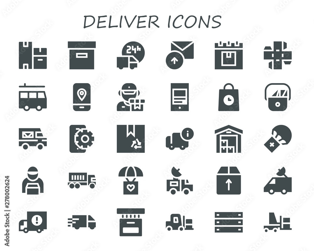 deliver icon set deliver icon set