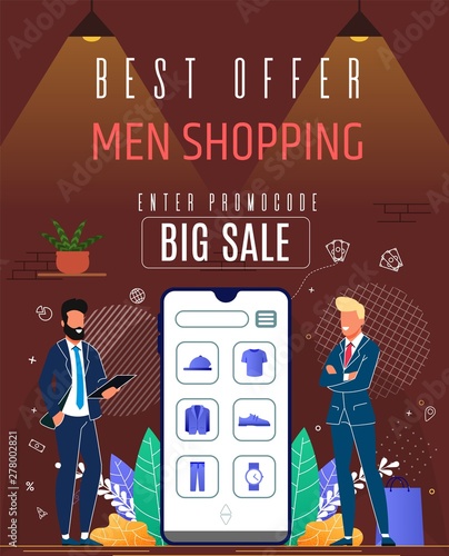 Best Offer Men Shopping Enter Promocode Big Sale.