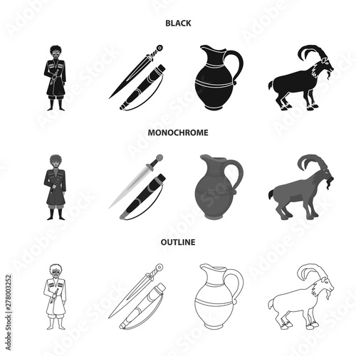 Vector design of culture and sightseeing icon. Set of culture and originality vector icon for stock.