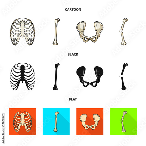 Isolated object of medicine and clinic logo. Set of medicine and medical vector icon for stock.