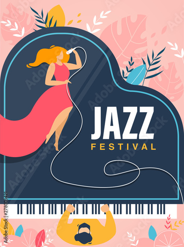 Jazz Festival Banner, Invitation, Concert Flyer.