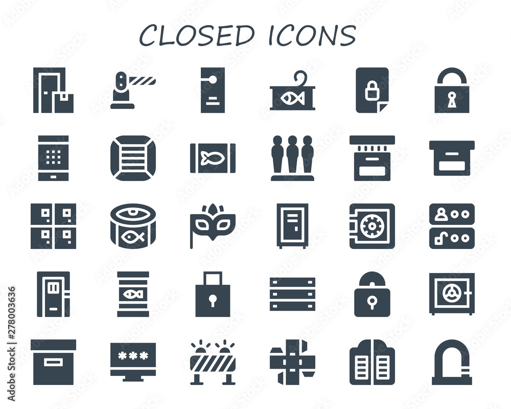 closed icon set closed icon set