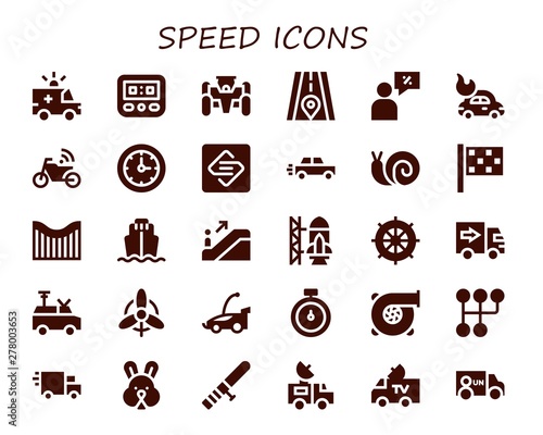 speed icon set