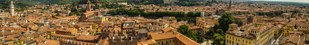 Breathtaking panoramic view of Verona in Italy