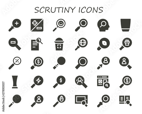 scrutiny icon set