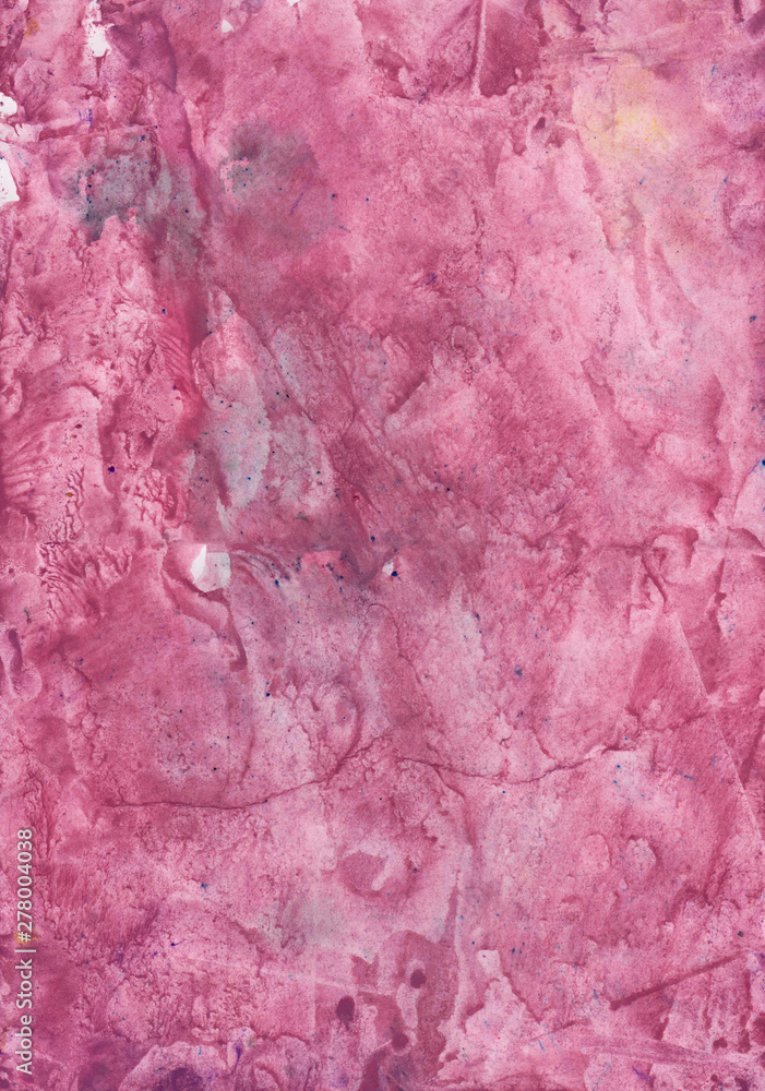 Fototapeta premium Abstract background, hand-painted texture, watercolor painting, splashes, drops of paint, paint smears. Design for backgrounds, wallpapers, covers and packaging.