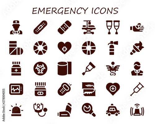 emergency icon set
