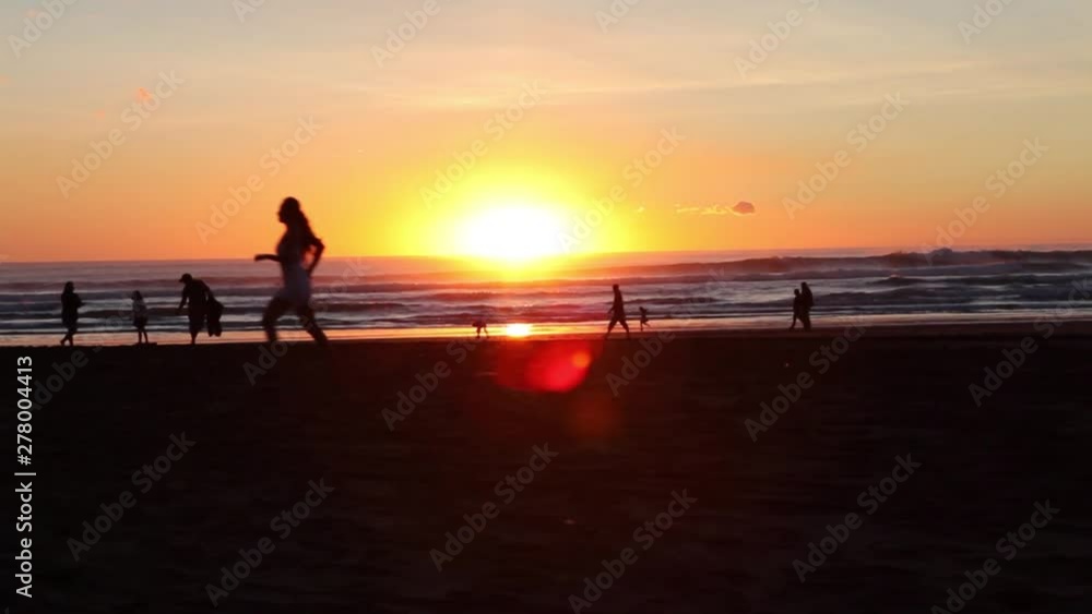 Sunset at the beach. Generic. Piha, Auckland, New Zealand Sunset at the beach. Generic. Piha, Auckland, New Zealand