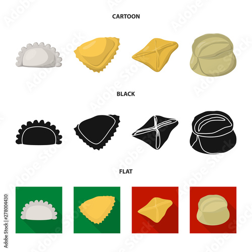 Vector design of products and cooking sign. Collection of products and appetizer vector icon for stock.