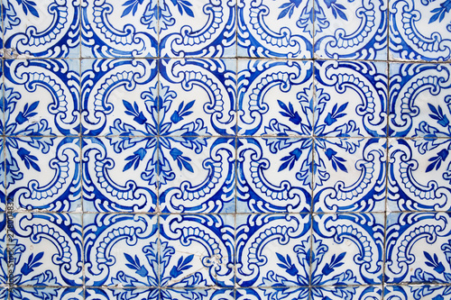 Traditional ornate portuguese decorative tiles azulejos