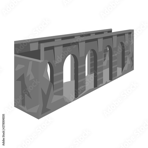Vector design of bridge and relocation icon. Set of bridge and column stock vector illustration.