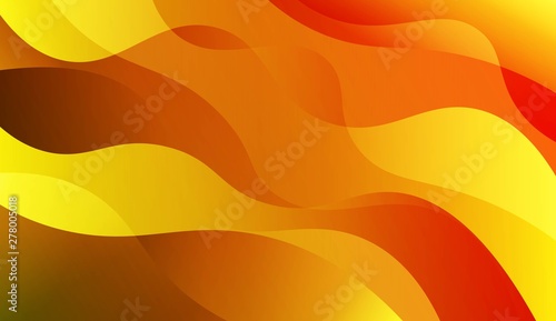 Template Background With Wave Geometric Shape. For Design, Presentation, Business. Vector Illustration with Color Gradient