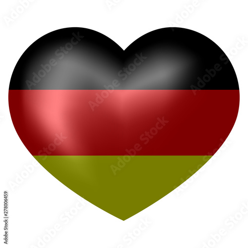 Flag of Germany in heart shape. 3d vector illustration. Free Download Flag of Germany in heart shape. 3d vector illustration. - GFXLoad