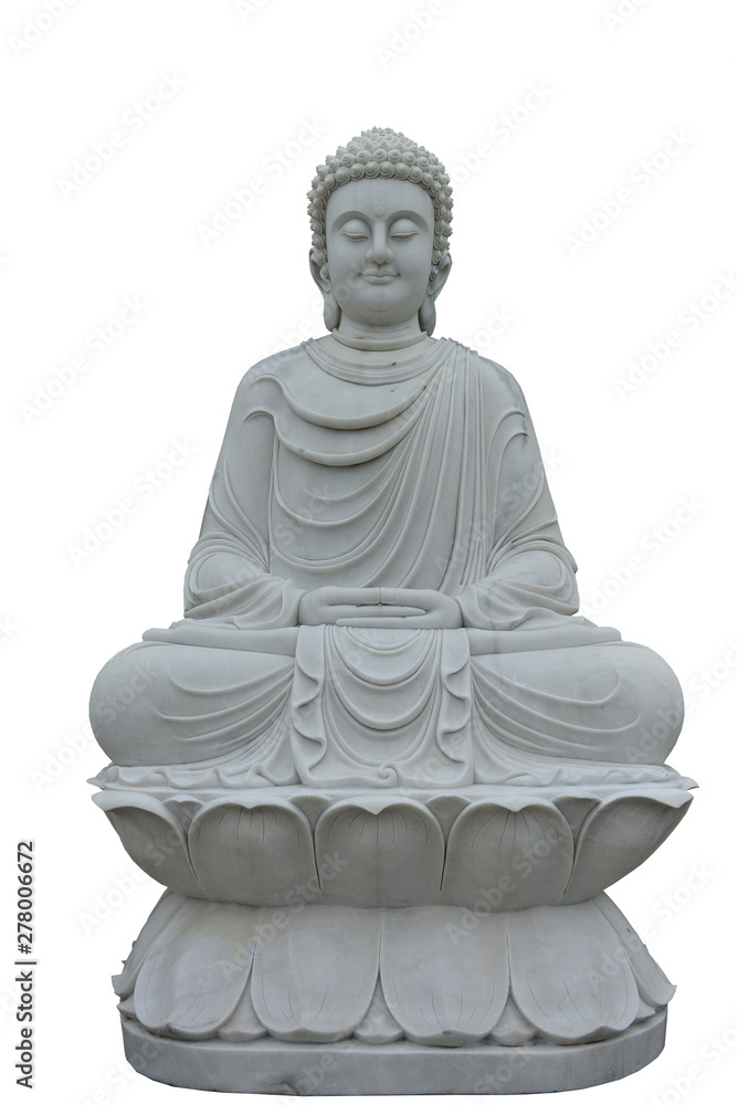 Fototapeta premium Statue of Buddha made from marble