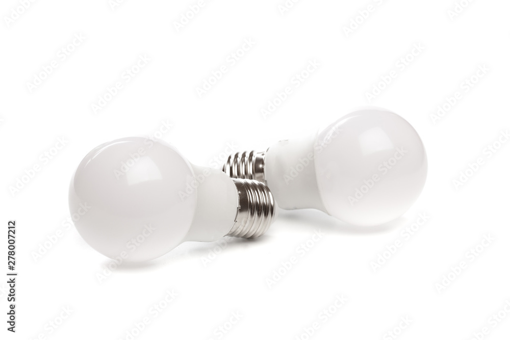 LED light bulb New technology isolated on white background, Energy saving electric lamp is good for environment. - Image .. LED light bulb New technology isolated on white background, Energy saving electric lamp is good for environment. - Image ..