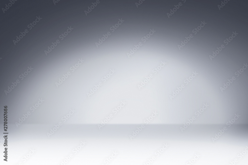 Empty corner with black walls and white floor. Empty room studio gradient used for background and display your product. 3d illustration Empty corner with black walls and white floor. Empty room studio gradient used for background and display your product. 3d illustration