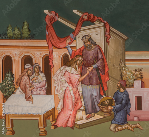 Billede på lærred Beheading of John the Baptist