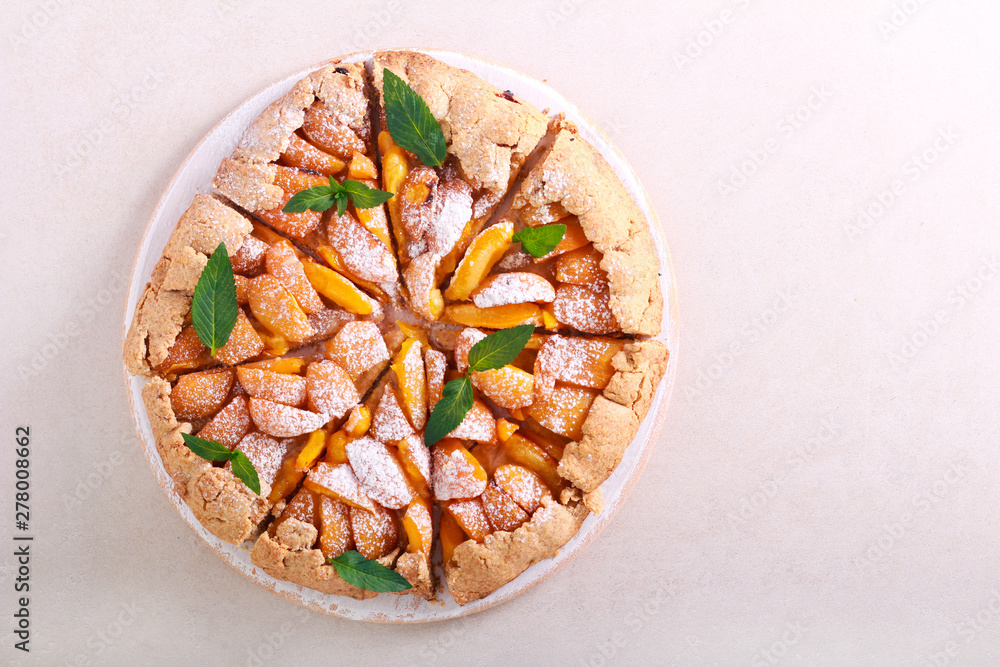Apricot whole meal gallette cake Apricot whole meal gallette cake