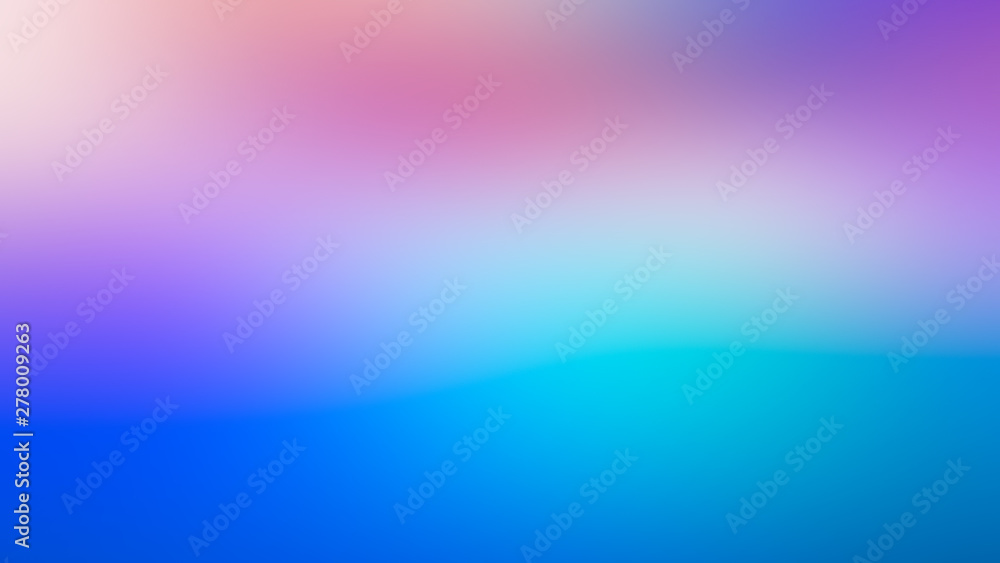Abstract blurred gradient background. Turquoise, blue, pink, purple, white colors.