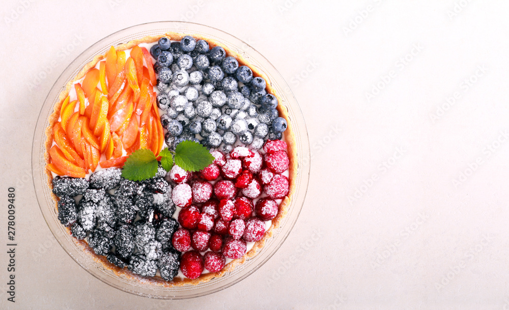 Assorted berries and fruit tart Assorted berries and fruit tart