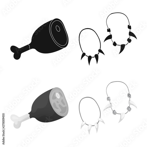 Isolated object of evolution and neolithic sign. Set of evolution and primeval vector icon for stock.