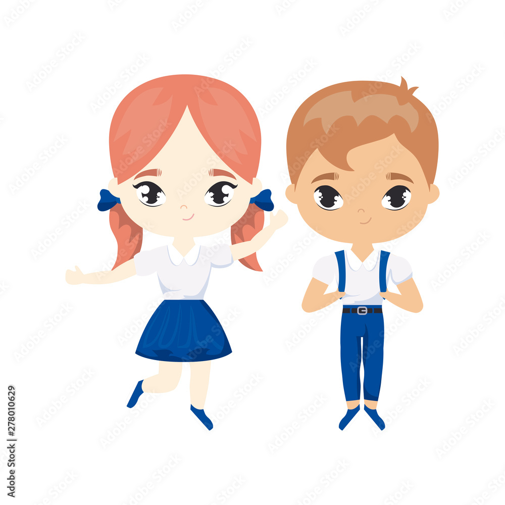 cute little students avatar character