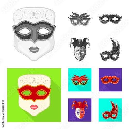 Isolated object of luxury and celebration symbol. Set of luxury and hide vector icon for stock.
