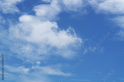 Blue sky background, white clouds in blue sky