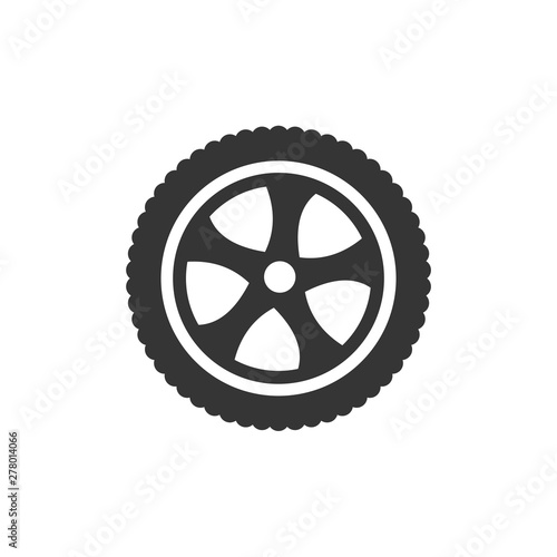 Car wheels icon template color editable. Wheels symbol vector sign isolated on white background. Simple logo vector illustration for graphic and web design.