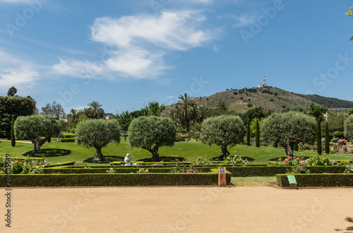the Park Cervantes, rose garden, Barcelona.