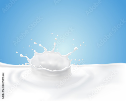  milk splash and pouring