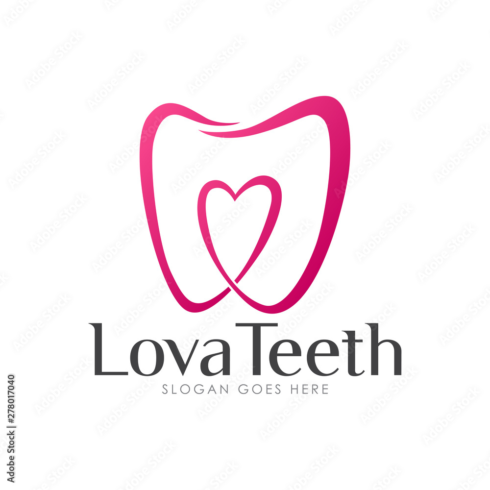 Modern elegant dental logo.
