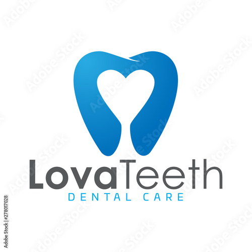 Modern elegant dental logo.