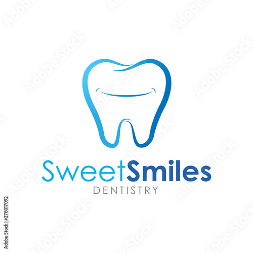 Modern elegant smiles dental logo.