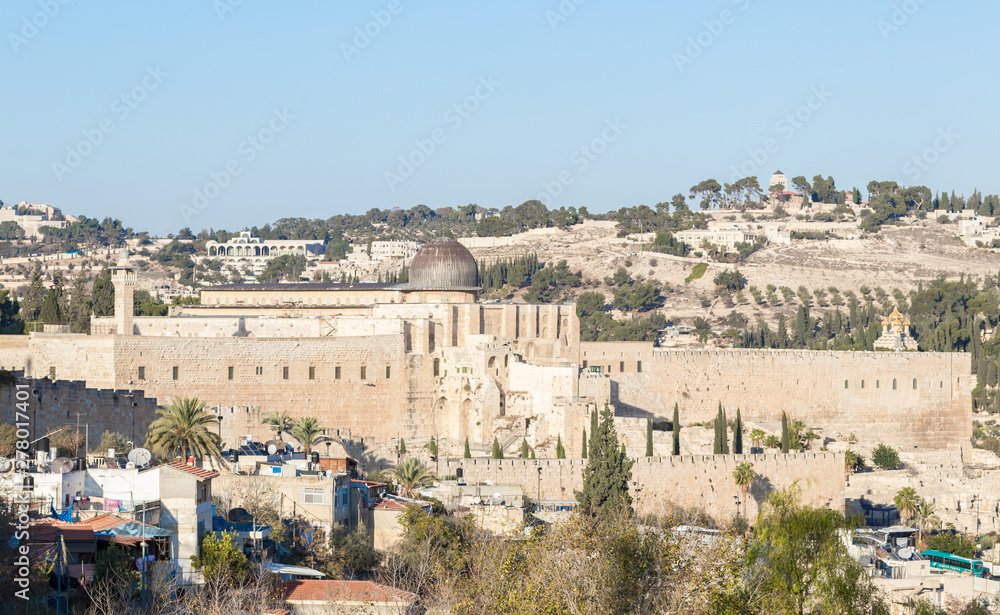 Temple Mount in the old city of Jerusalem in Israel