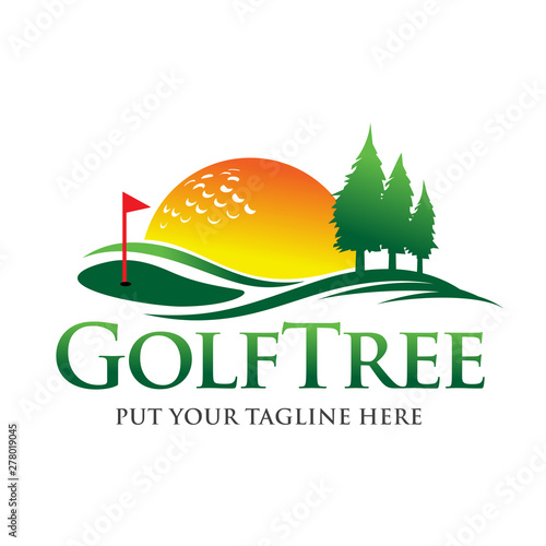 Golf Forest Tree Logo