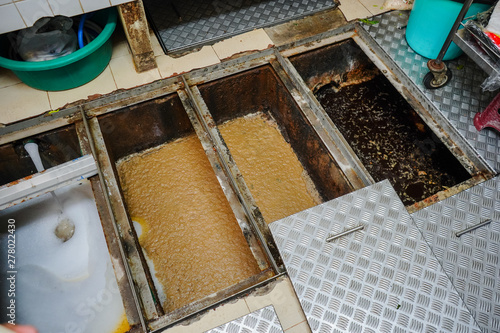 Grease trap, waste disposal,Waste water treatment ponds, waste water disposal procedures photo