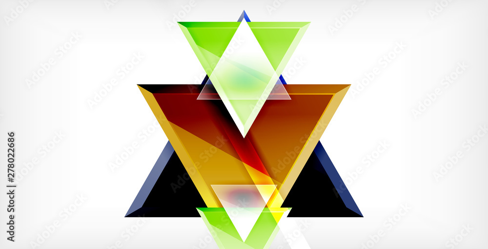 Glossy shiny triangles background Glossy shiny triangles background