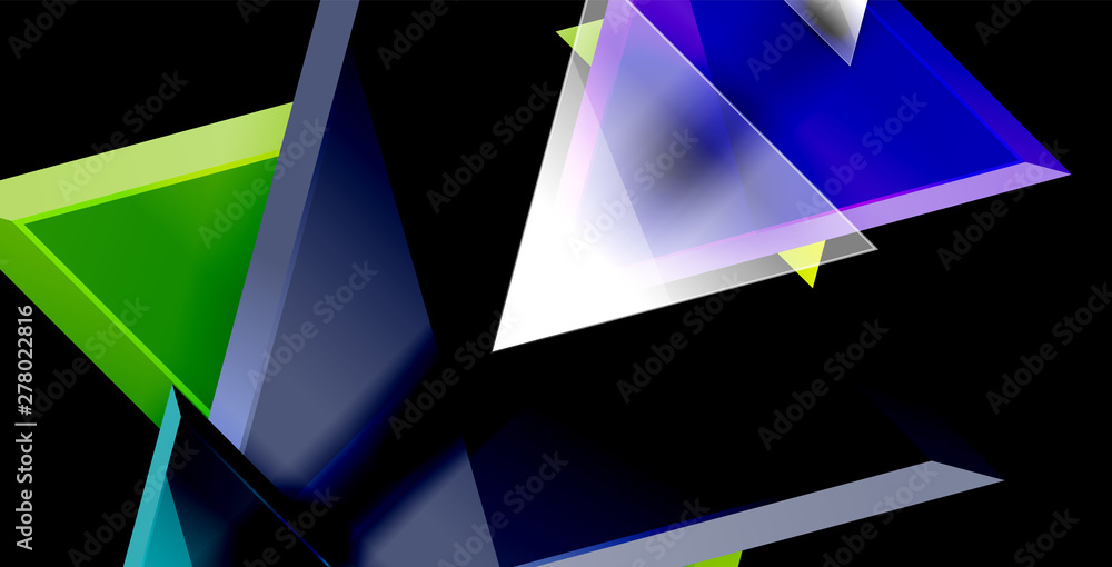 Dynamic triangle composition abstract background Dynamic triangle composition abstract background