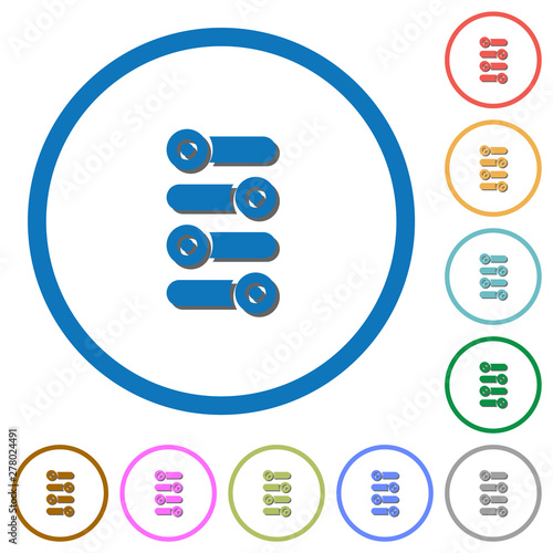 Fine tune icons with shadows and outlines