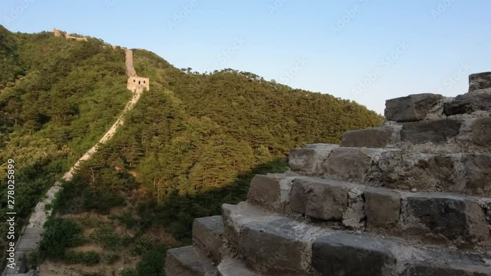 Unrestored section of the Great Wall of China, Zhuangdaokou, Beijing, China Unrestored section of the Great Wall of China, Zhuangdaokou, Beijing, China