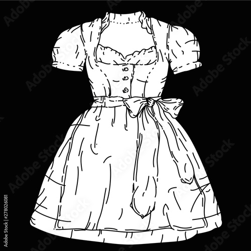 dirndl tracht trachtenkleid silhouette