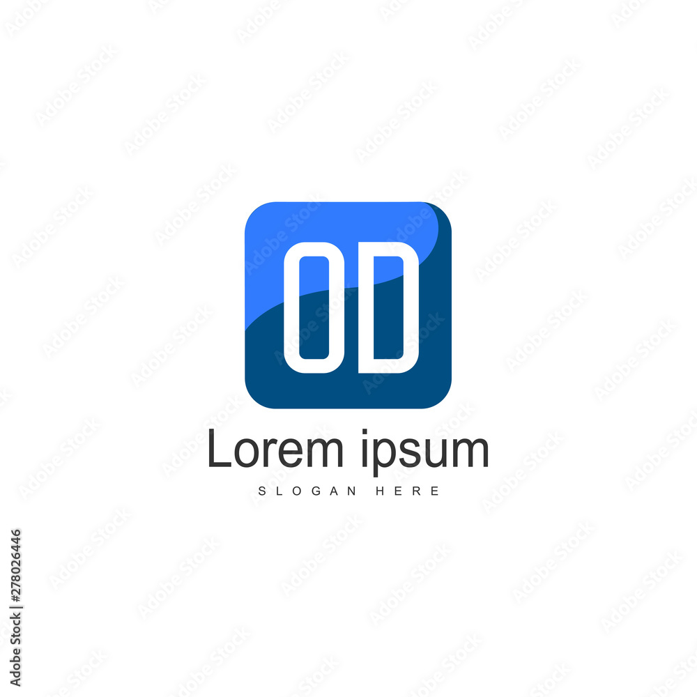 Initial OD logo template with modern frame. Minimalist OD letter logo vector illustration Initial OD logo template with modern frame. Minimalist OD letter logo vector illustration