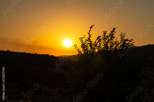 Wonderful Summer Sunset  Sicily  Italy  Europe