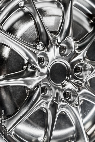 chrome wheels Aluminum metal wheel rim texture. Car alloy wheel