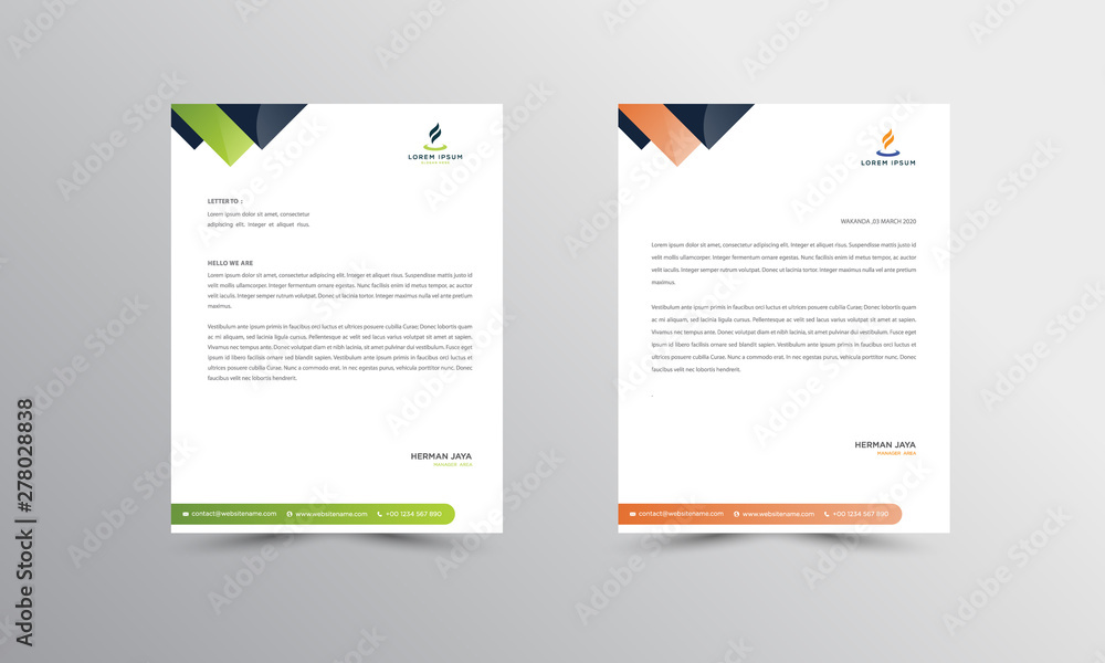 Obraz premium Abtract Letterhead Design Modern Business Letterhead Design Template - vector