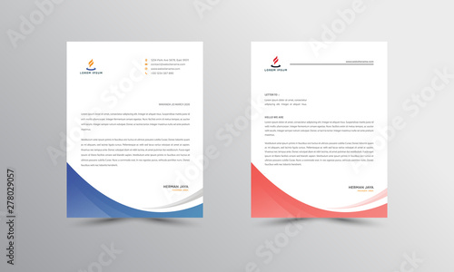 Abtract Letterhead Design Modern Business Letterhead Design Template - vector